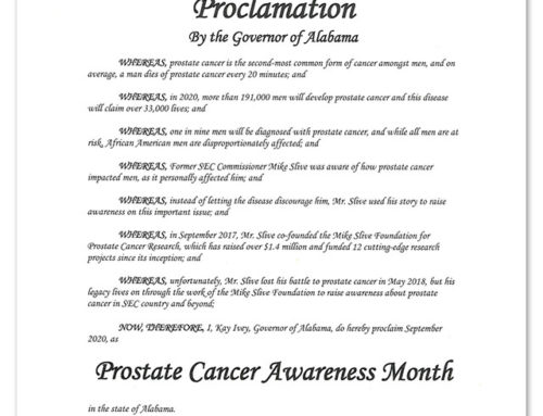 State of Alabama Prostate Cancer Proclamation